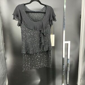 Elegant Black Sequin Dress